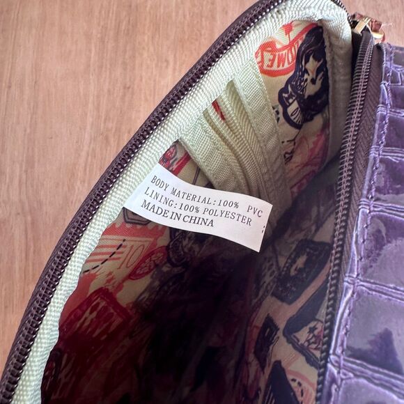 Samantha Brown Purple Croc Embossed Travel Organizer Case - Picture 6 of 6